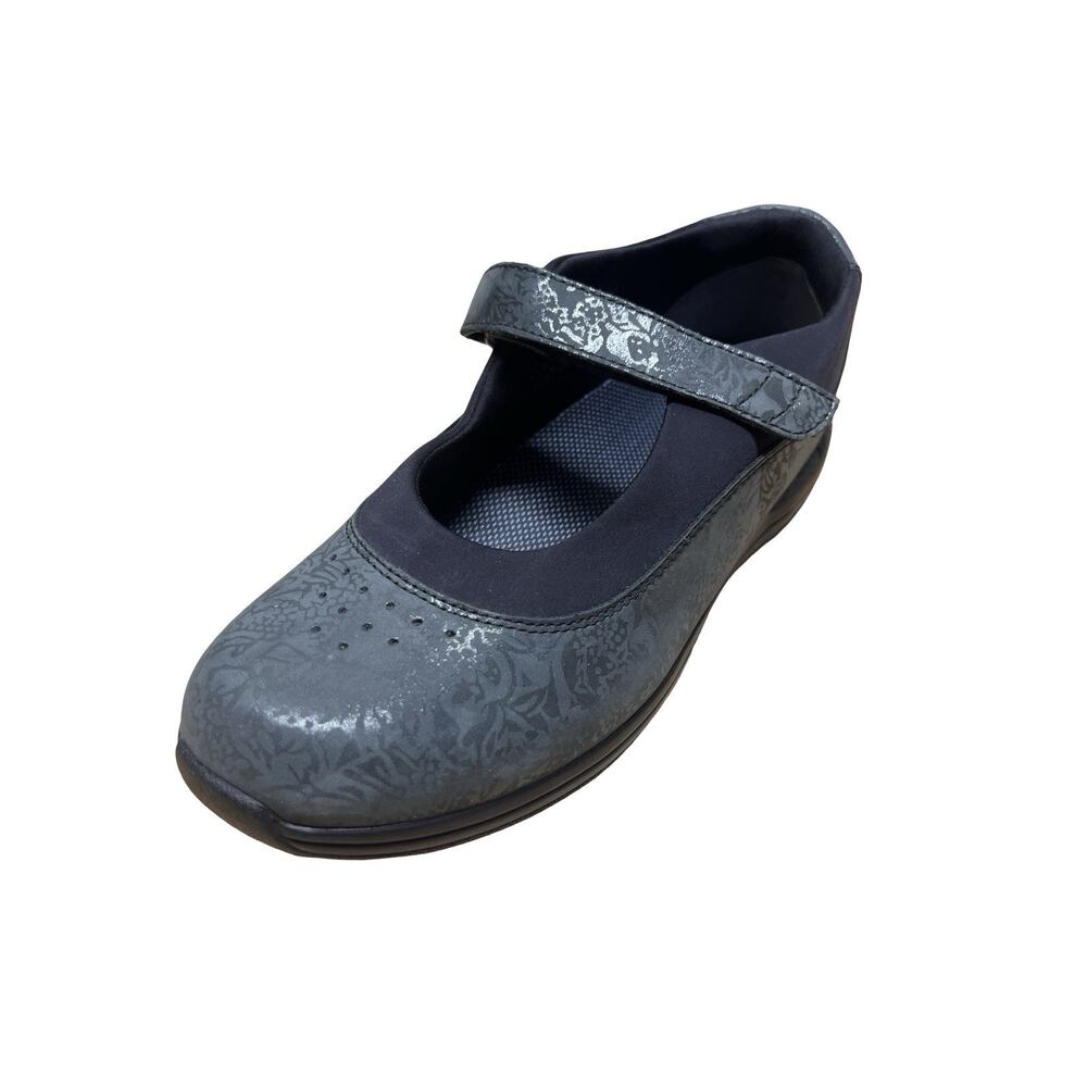 Drew Rose Mary Jane Charcoal Gray Leather Comfort Shoes SZ 7.5 M Orthopedic